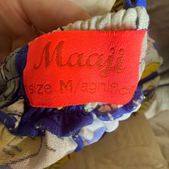 Maaji Blue and Yellow Floral Mini Dress - Picture 3 of 7